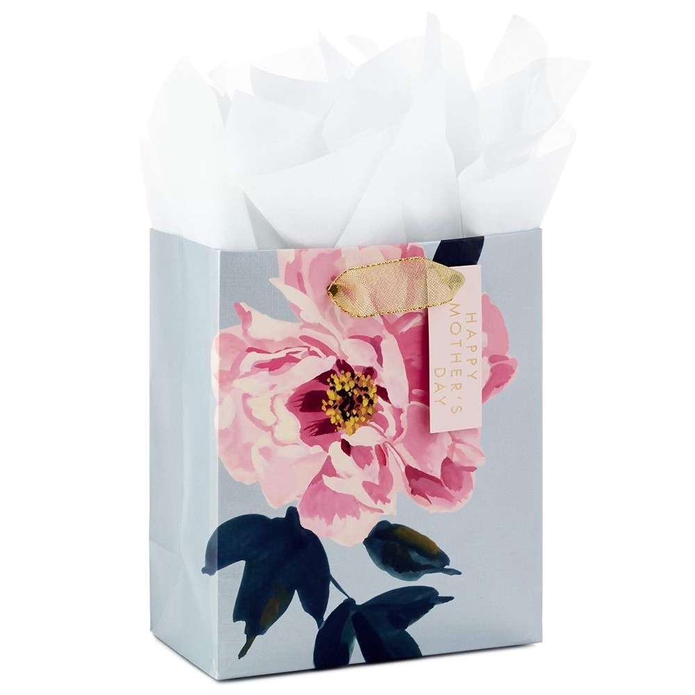 Custom Logo Flower Plated Paper Tote